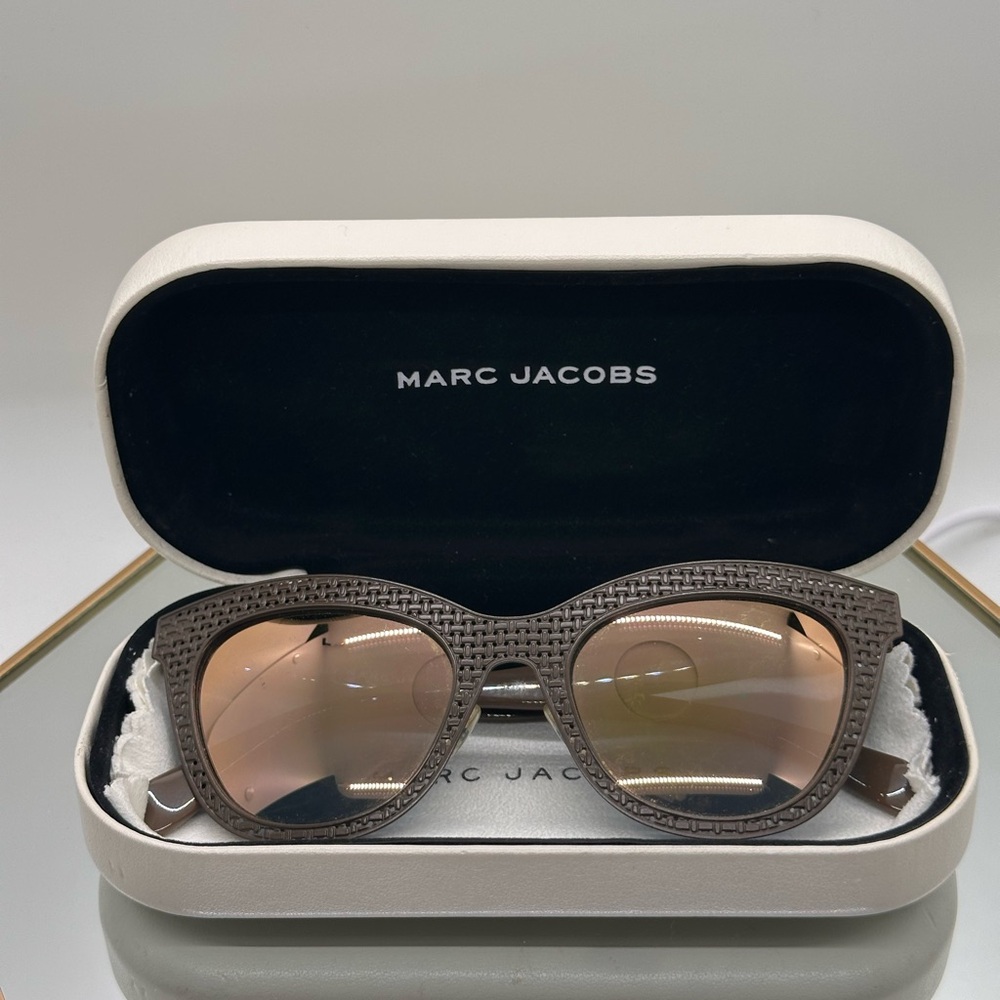 Marc Jacobs Brown Textured Frame Sunglasses with Brown Lenses